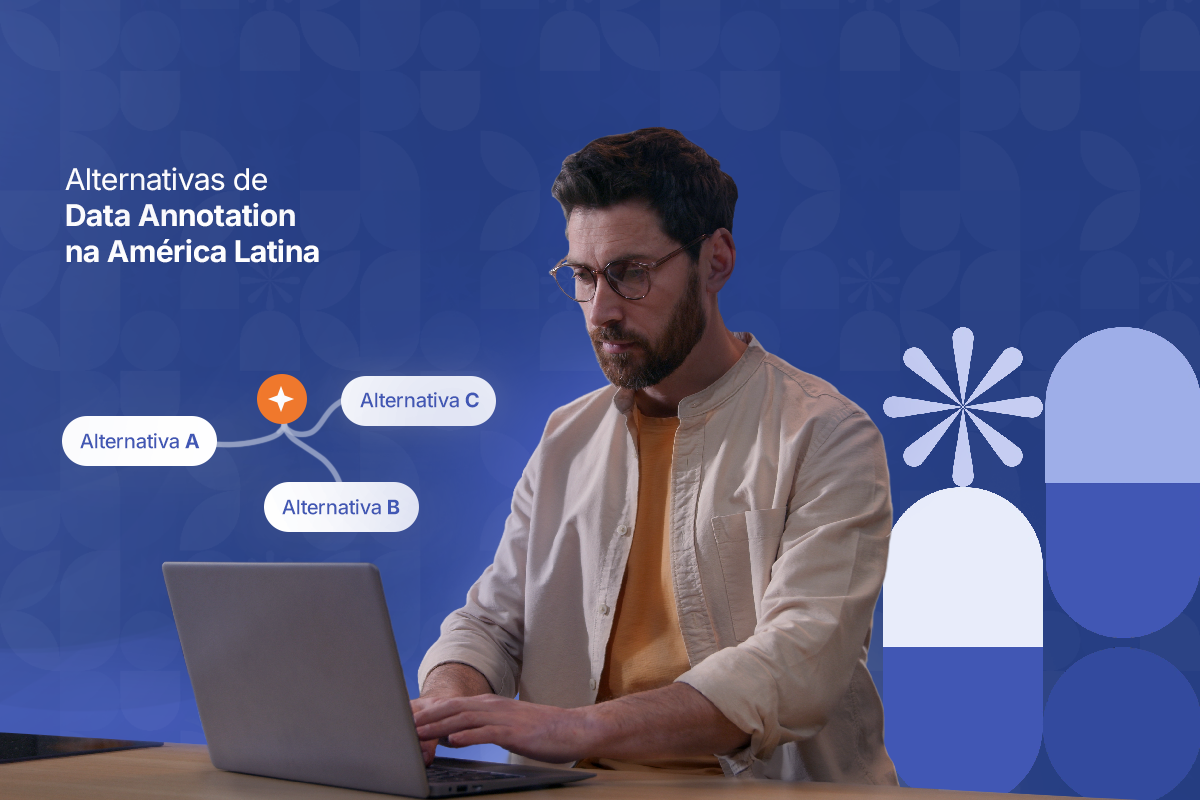 Homem na frente do pc vendo Data Annotation